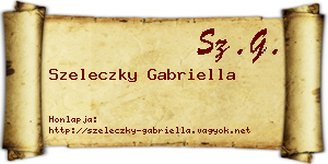 Szeleczky Gabriella névjegykártya