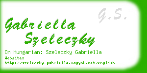 gabriella szeleczky business card
